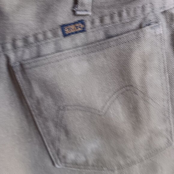 27" Vintage Maverick Olive Green Denim Cutoff Shorts Frayed Hem 1970's Hippy USA - Picture 3 of 9